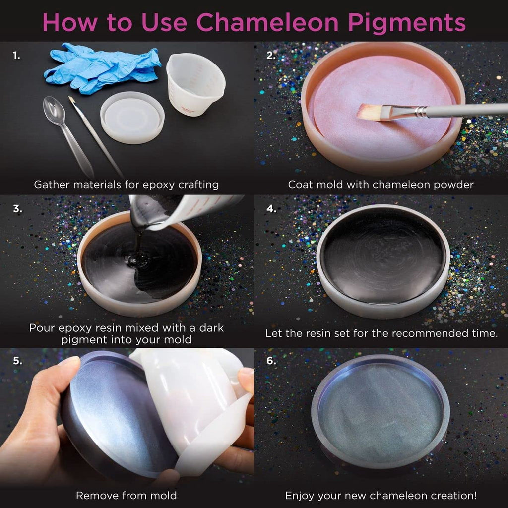 Rolio - Chameleon Mica Powder, Shift Powder Pigment for Epoxy Resin, A