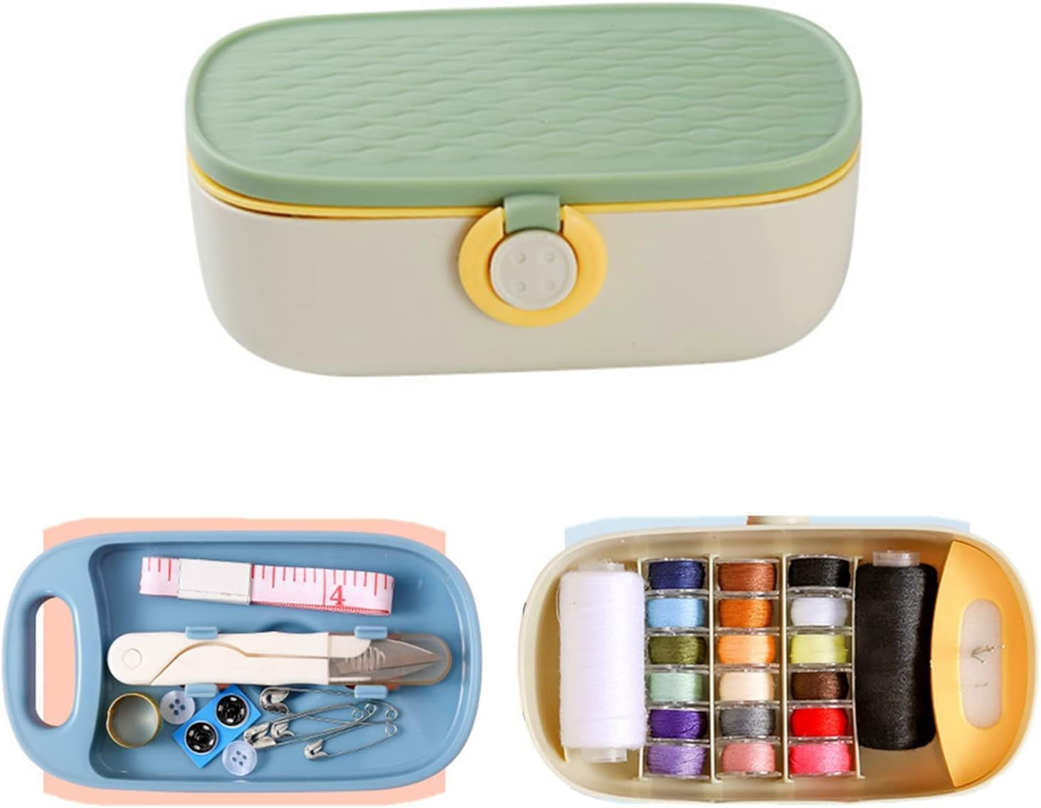 Emlimny Green Sewing Project Kit, 135 Pcs Family Sewing Supplies Repai
