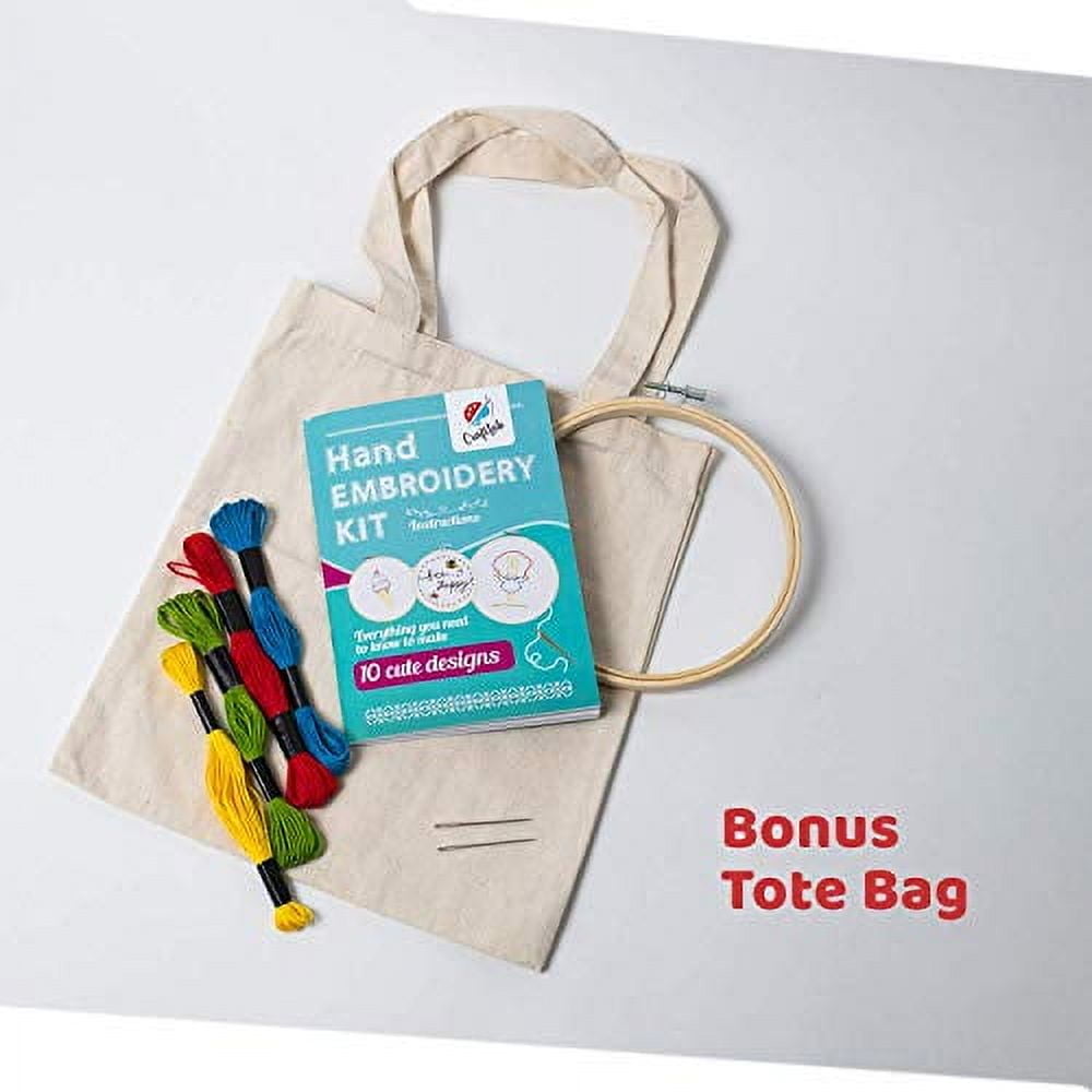 CraftLab Kids Embroidery Kit for Beginners, Kids Craft Starter Kit Gif