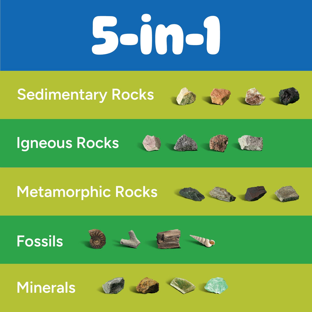 Educational Insights Complete Rock, Mineral, and Fossil Collection, ST