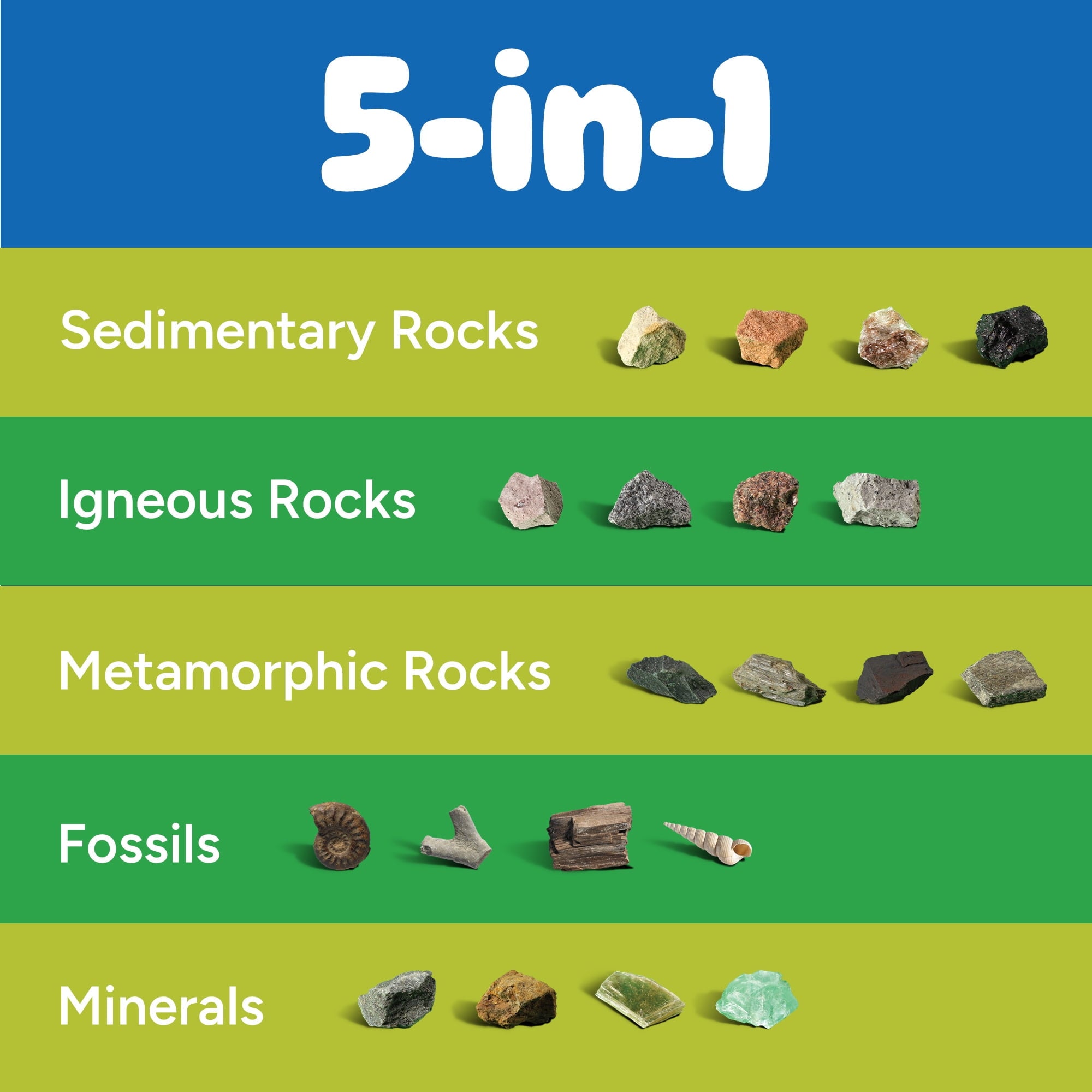 Educational Insights Complete Rock, Mineral, and Fossil Collection, ST