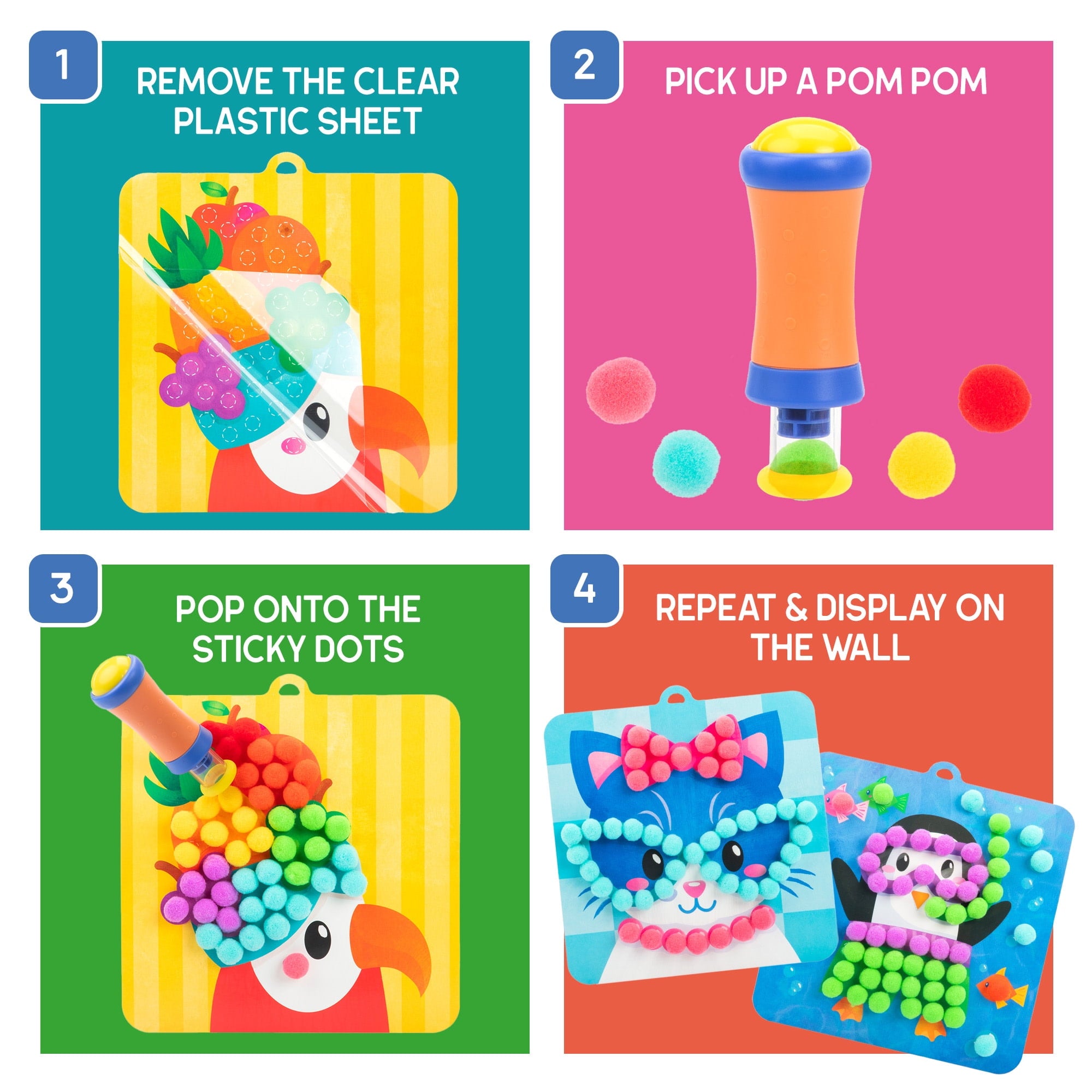 Educational Insights Pom Pom Craft Kit, Arts & Crafts Sets And Supplie