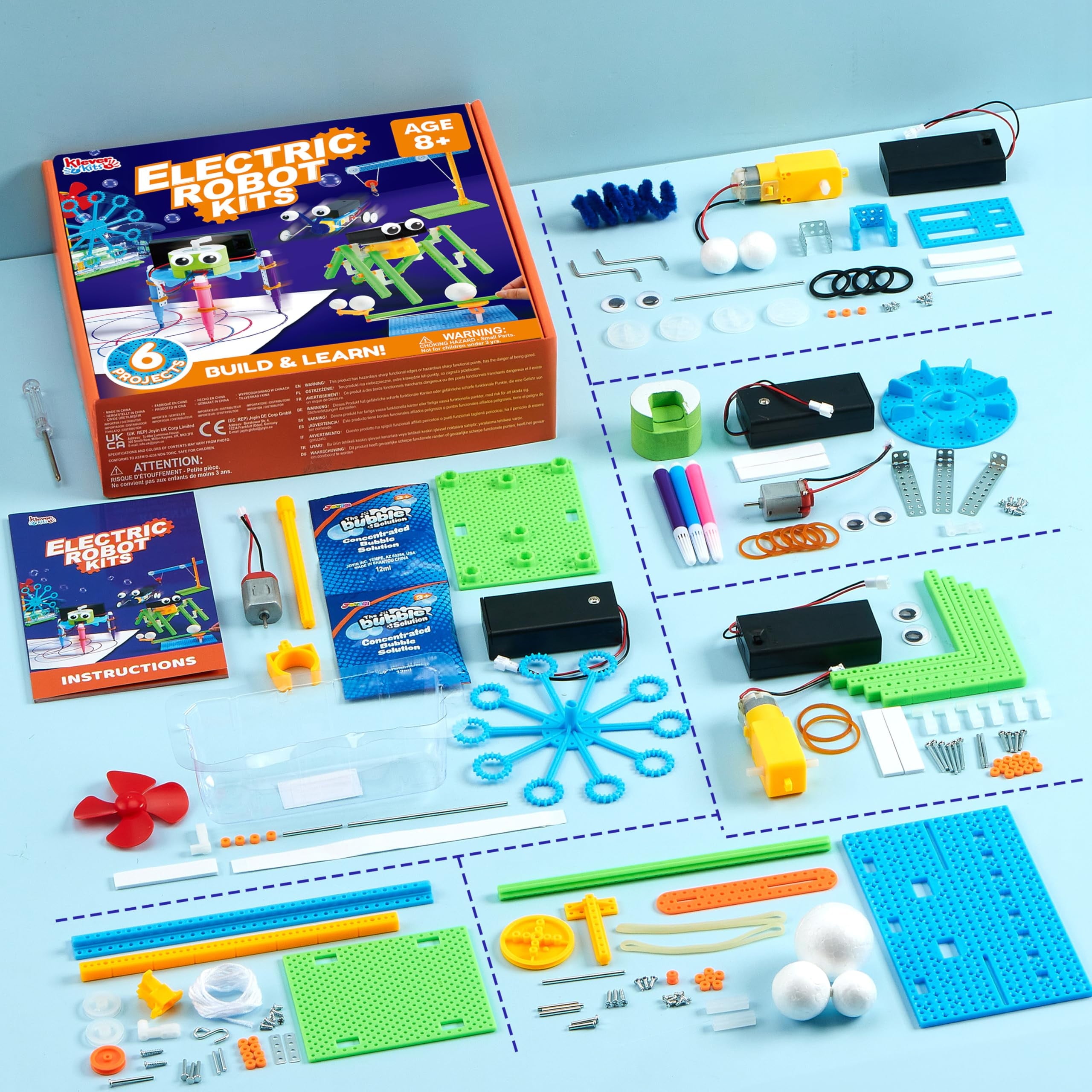 Joyfy Science Kits 6 in 1 Electric Robot Building Kit STEM Educational
