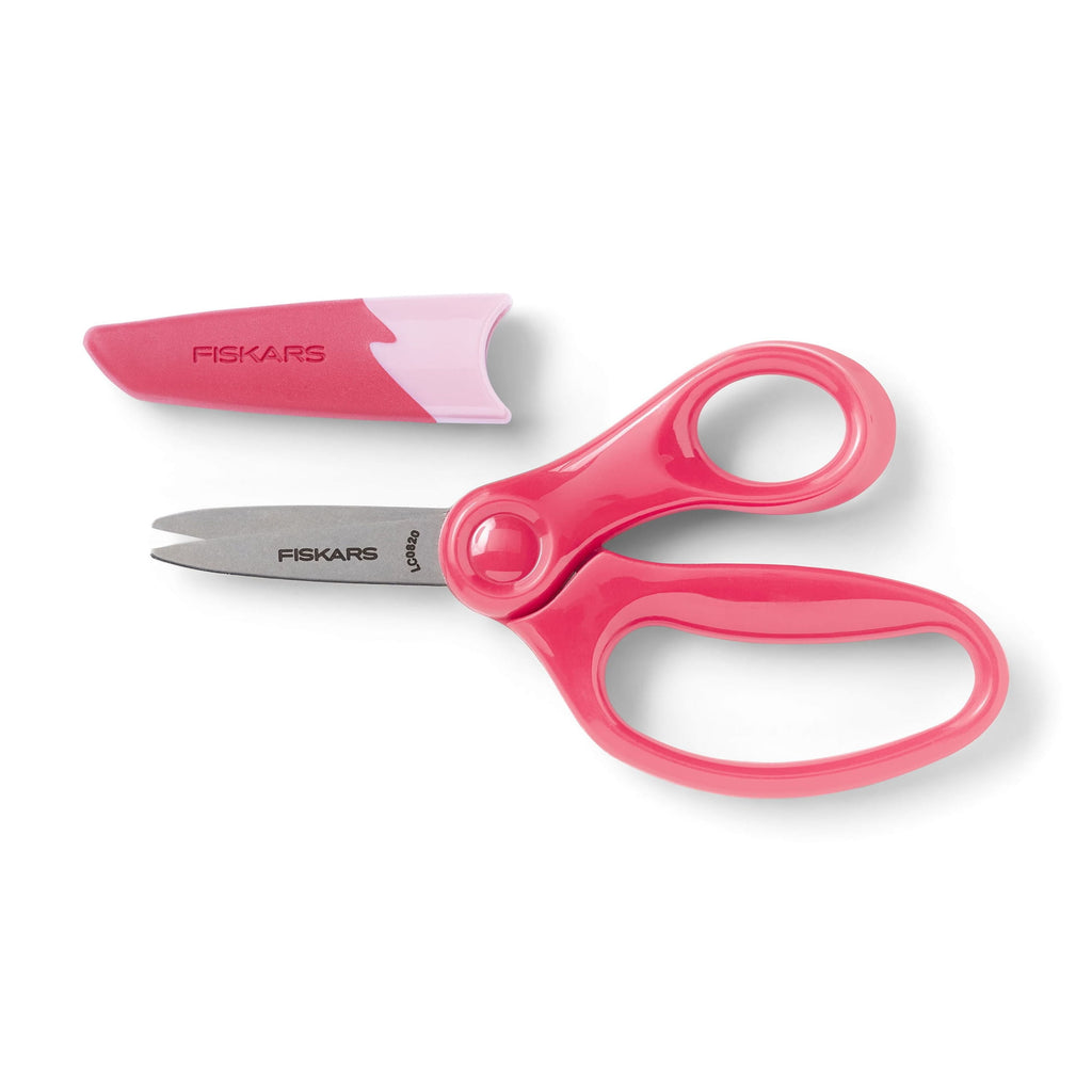 Fiskars 5 Inch Pointed Kids Scissor Ages 4-7, Pink