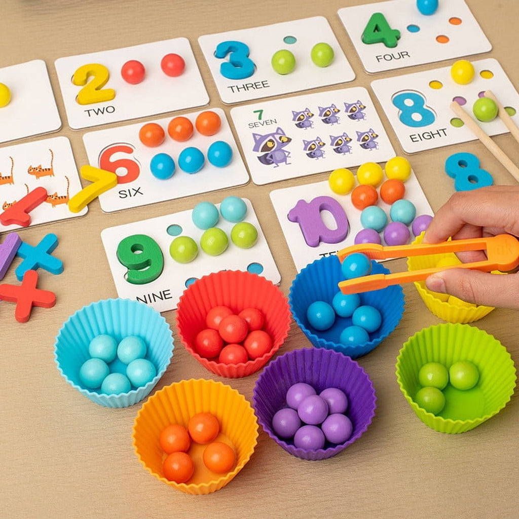 Colorful Silicone Digital Learning Game,Math Enlightenment Toy,Educati