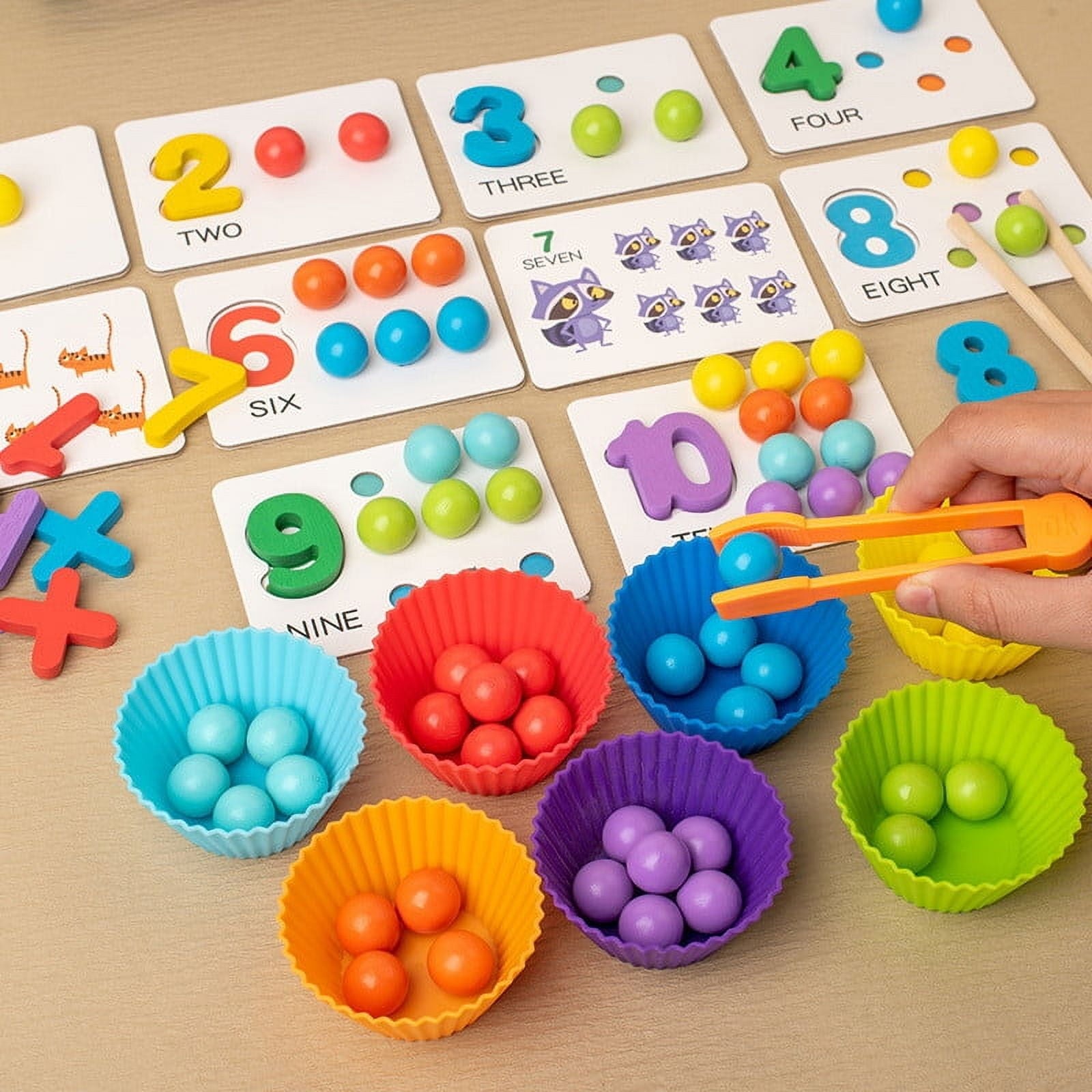 Colorful Silicone Digital Learning Game,Math Enlightenment Toy,Educati