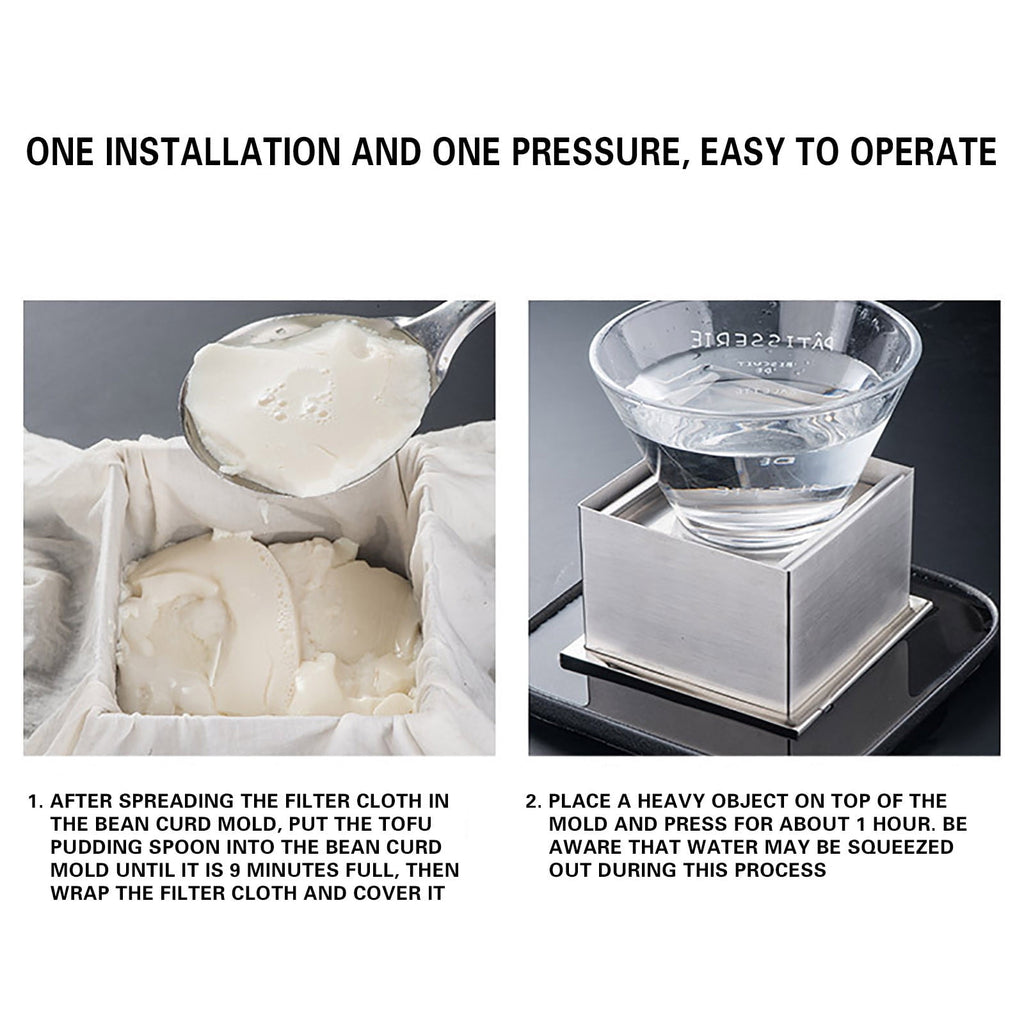 Stainless Steel Cheese Press and Curd Maker Kit with Mold for Homemade