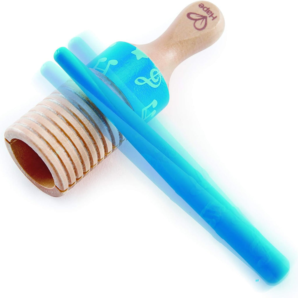 Hape: Percussion Duo - Wooden Clapper & Guiro Hand Musical Instruments