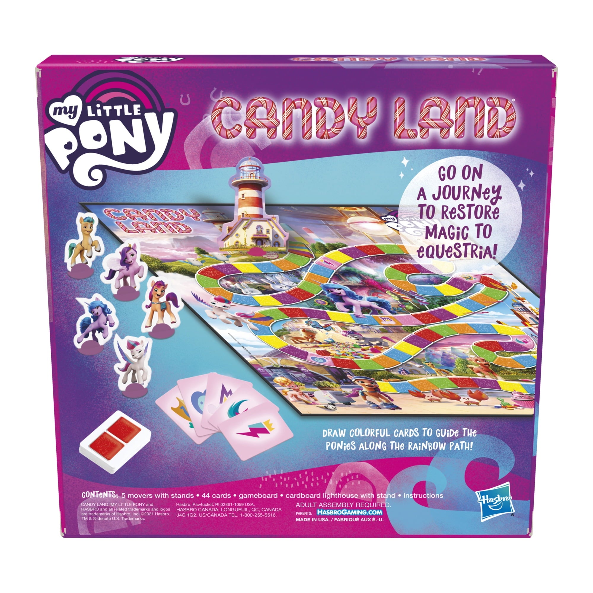 Candy Land My Little Pony Board Game for Preschool Kids and Family Age