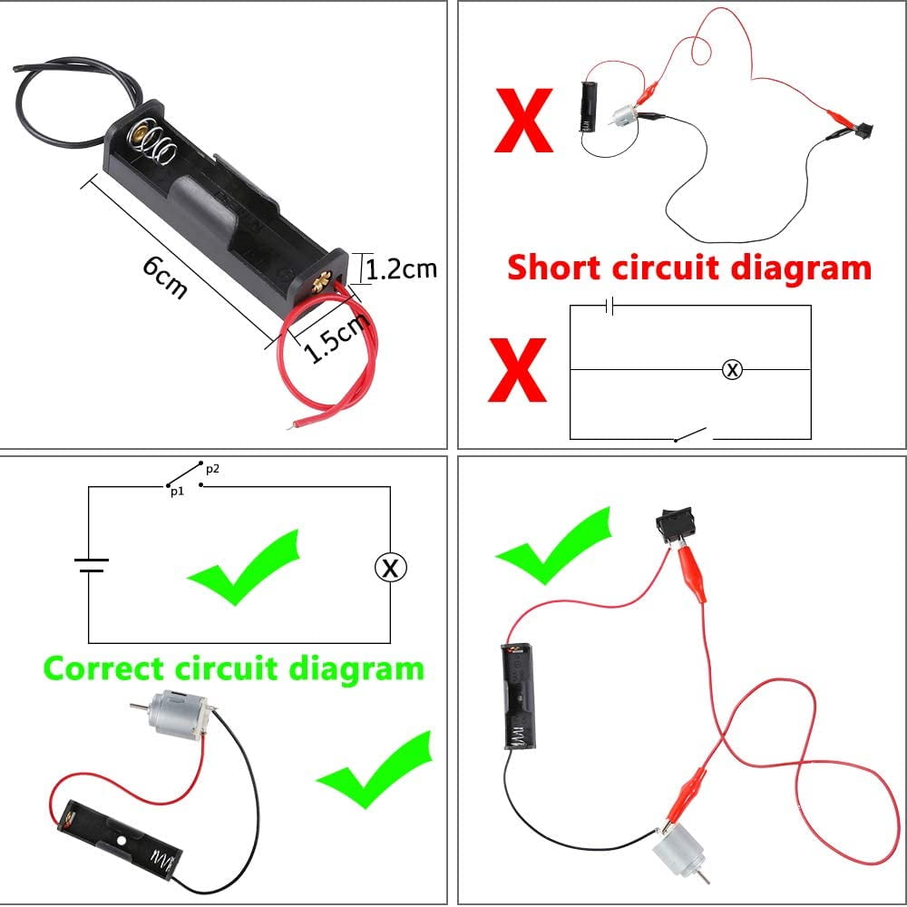 Electric Circuit Motor Kit, Science Experiment Educational Montessori
