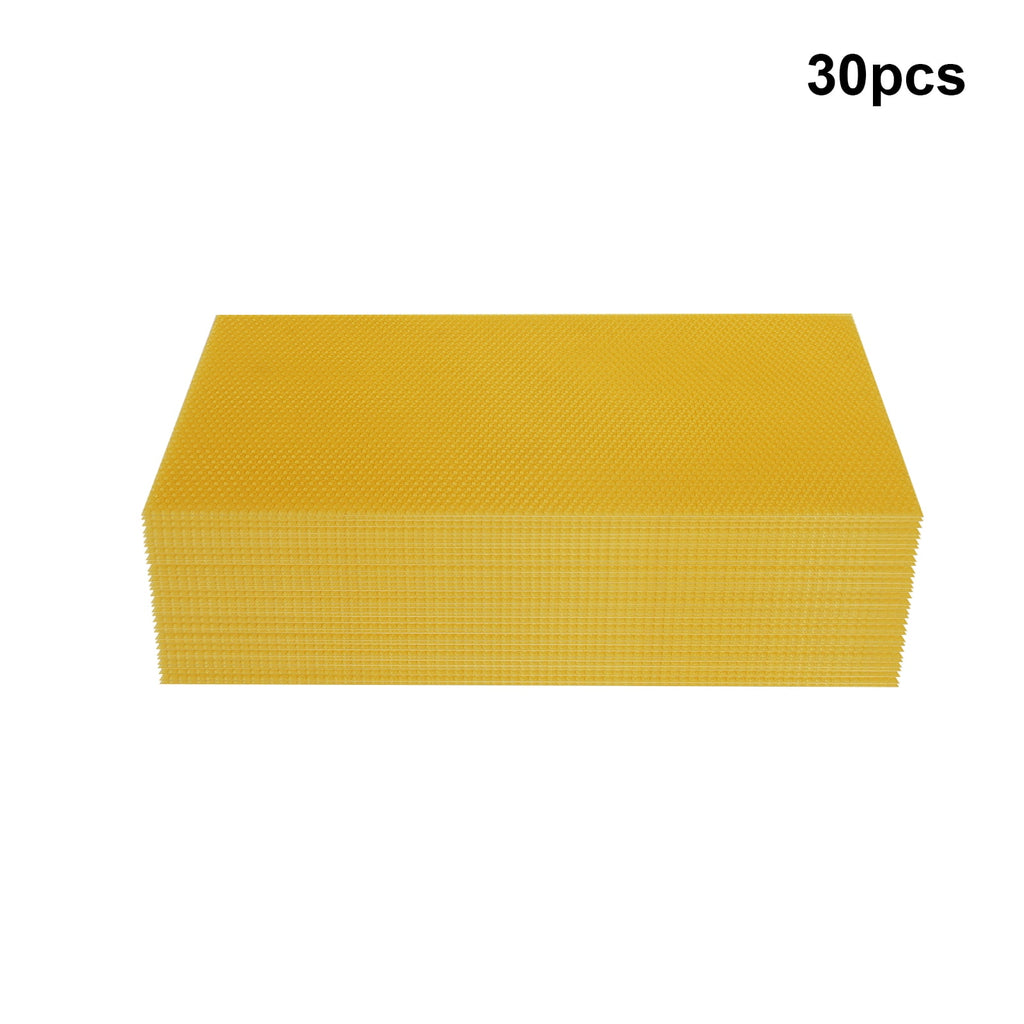 30 PCS Pure Beeswax Hive Frames, Beehive Bee Frames Waxed Foundation,