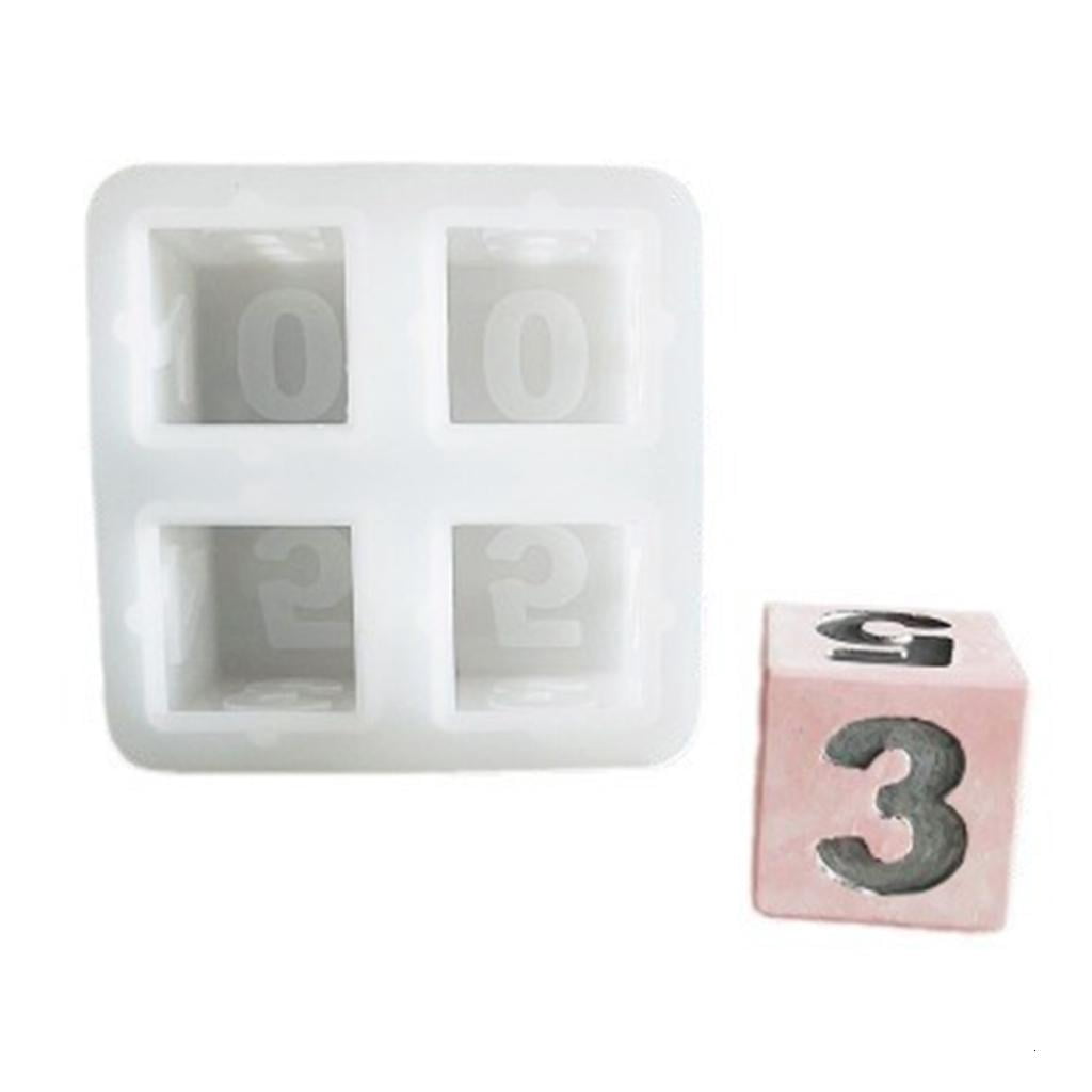 HILOGEL Epoxy Resin Silicone Molds for Making Block Calendar, Dices, C