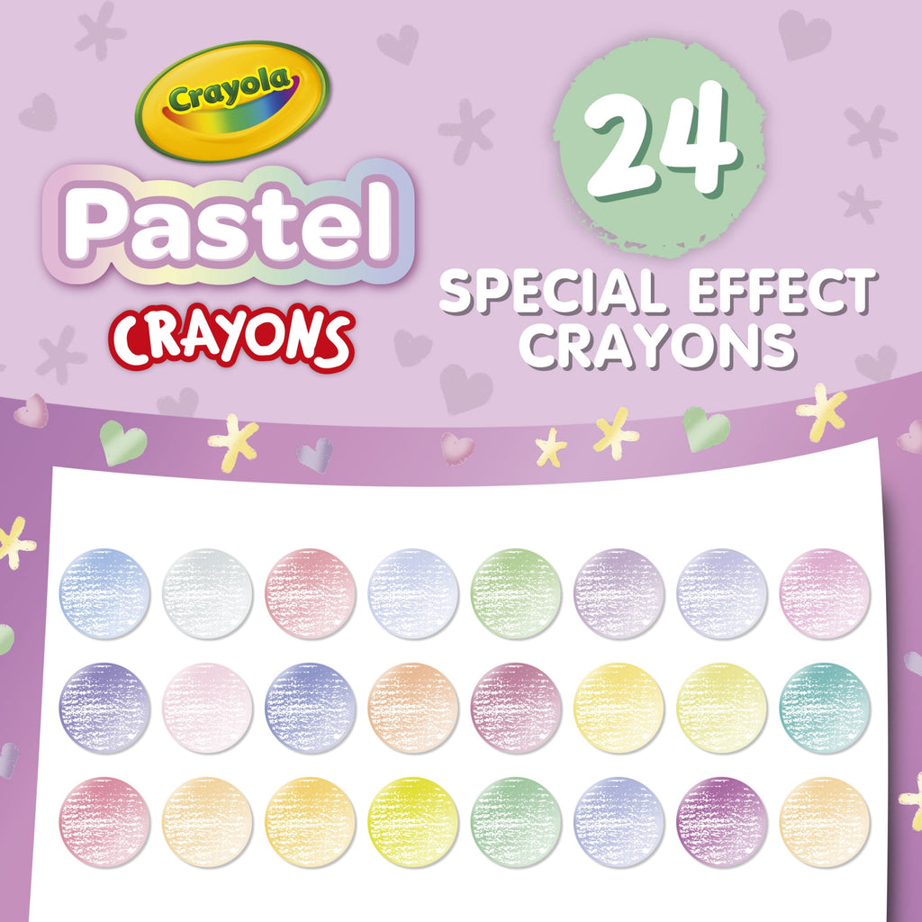 Crayola 24 Ct Pastel Crayons, School Supplies, Art Supplies, Creative