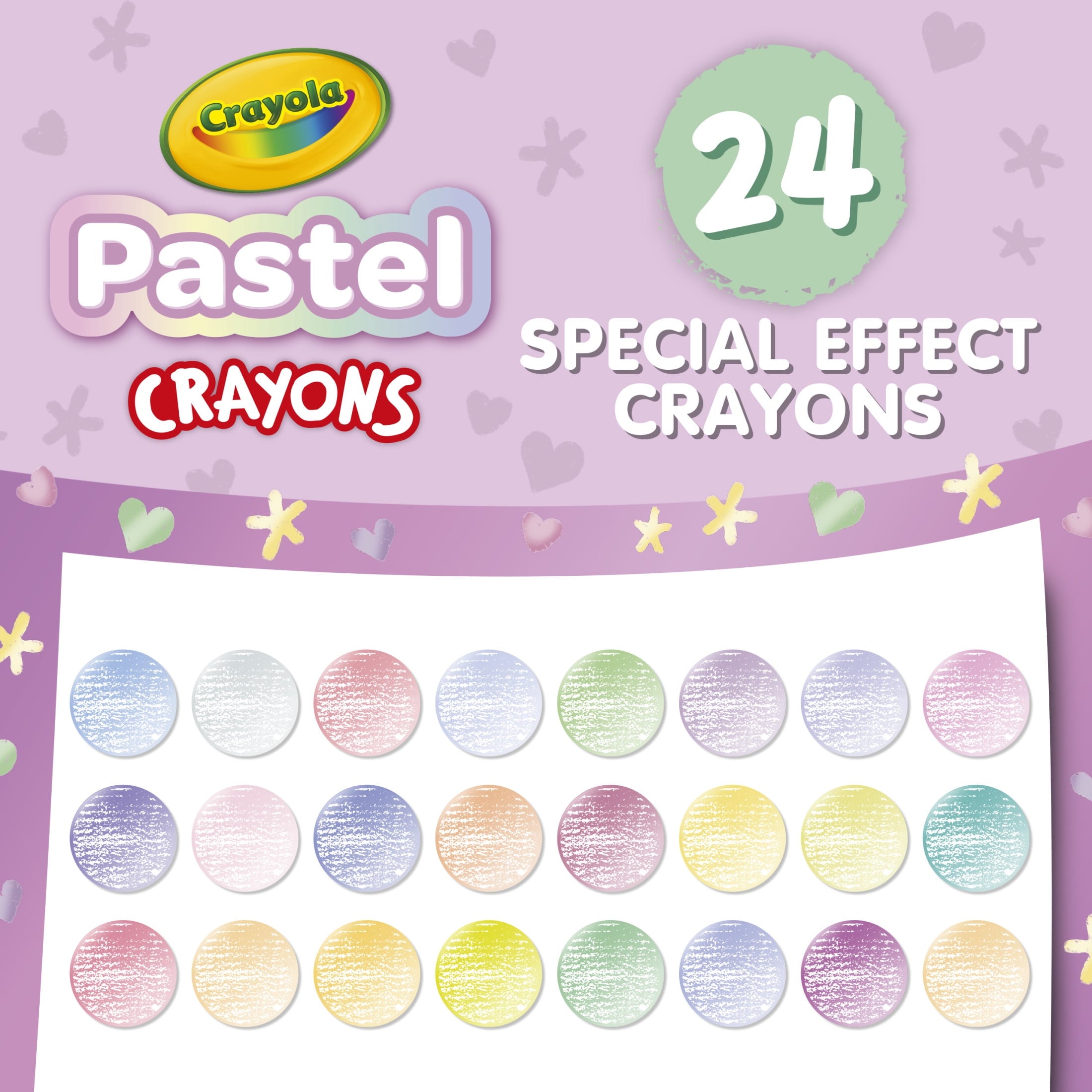 Crayola 24 Ct Pastel Crayons, School Supplies, Art Supplies, Creative