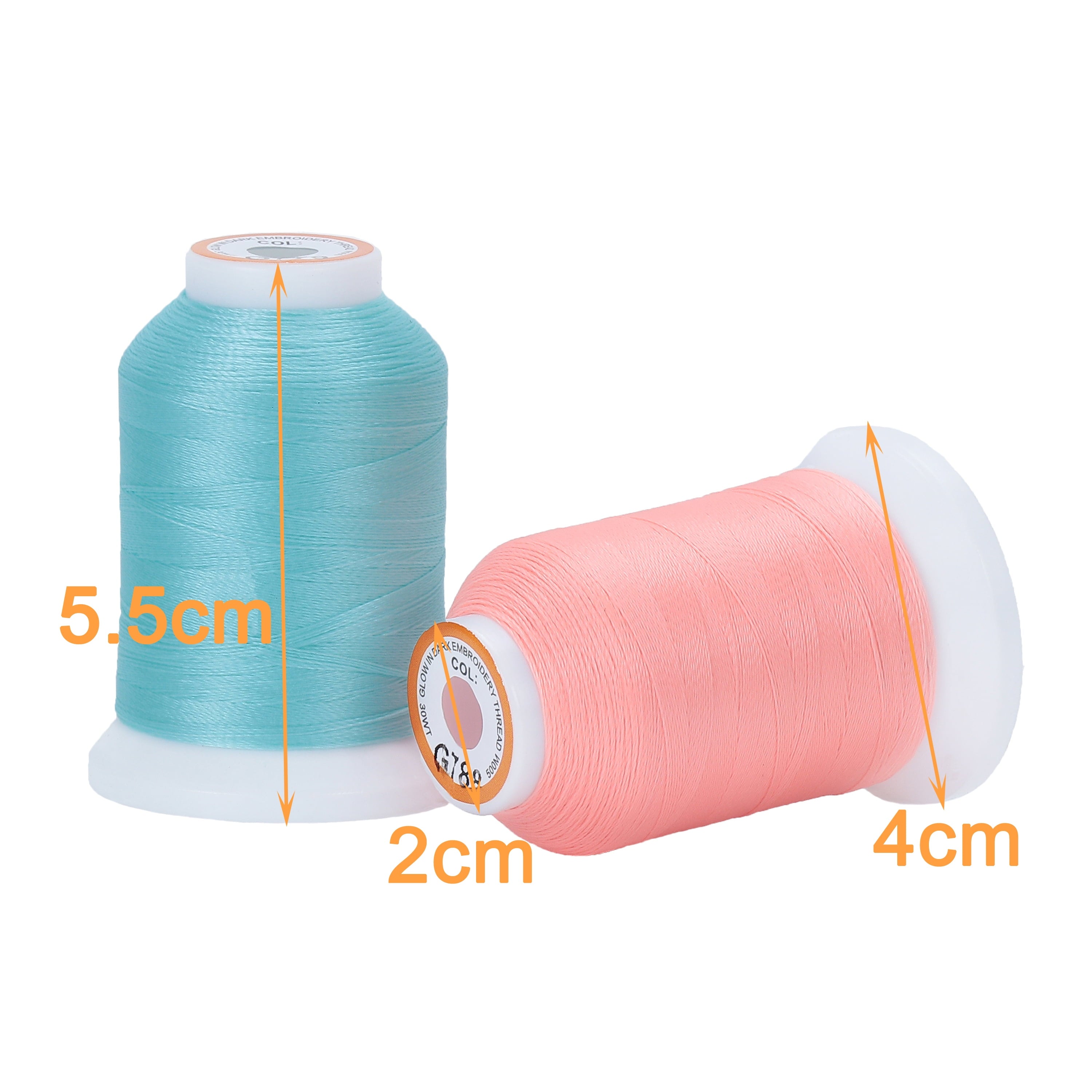 New brothread 8 Colors Luminary Glow in The Dark Embroidery Machine Th