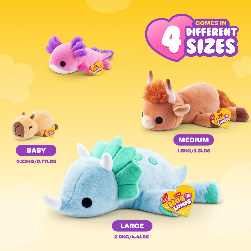 Hug a Lumps Ally the Axolotl by ZURU - Small 1.65lbs Cuddly Weighted P