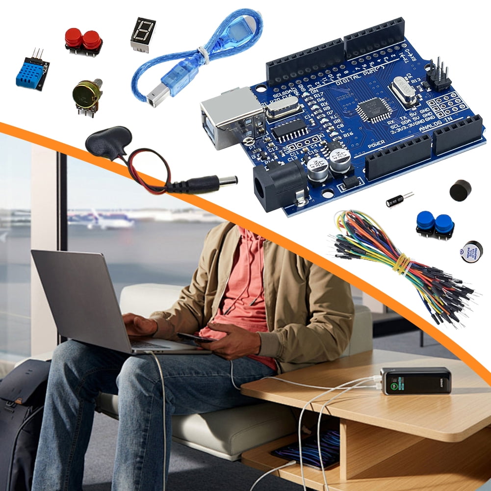 Educational Programming Kit with Breadboard Power Supply Resistors LED