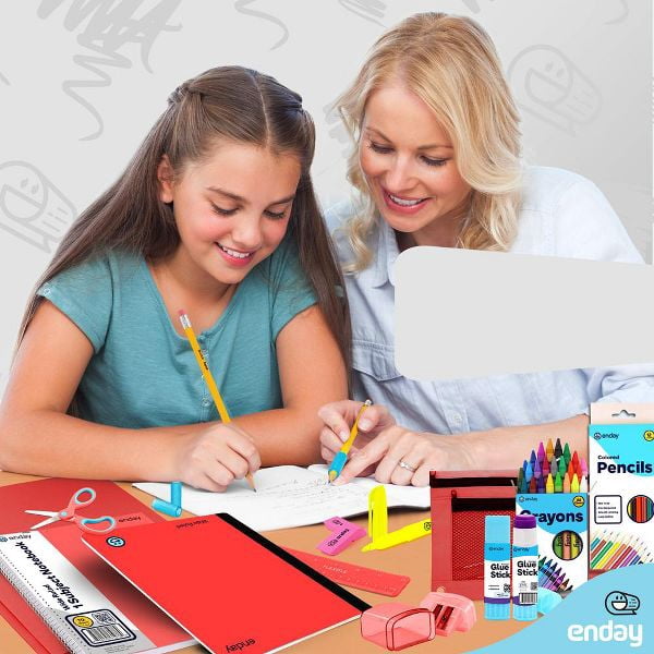 School Supplies Kit for Grades K–5 – 71 Items: Composition Noteboo