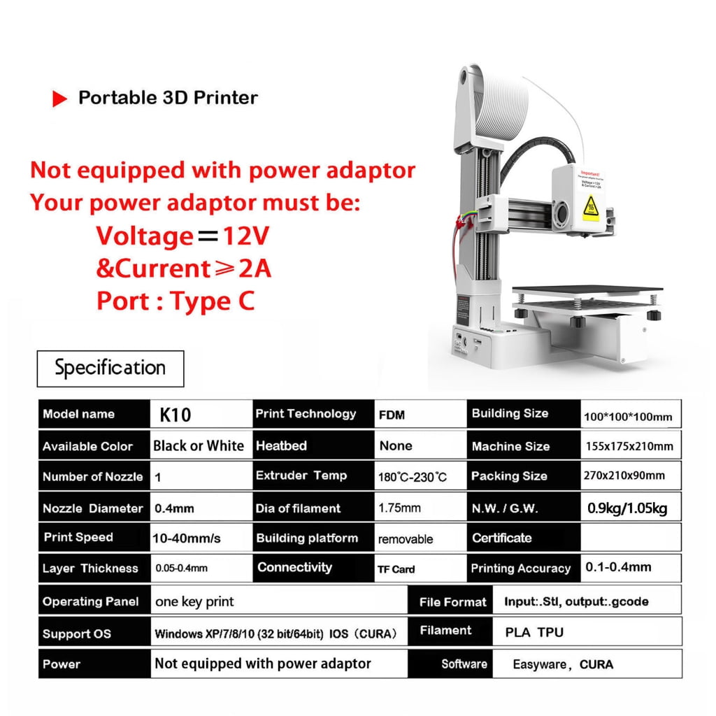 Small 3D Printer Designed For Home Education And Hobbyists Featuring S