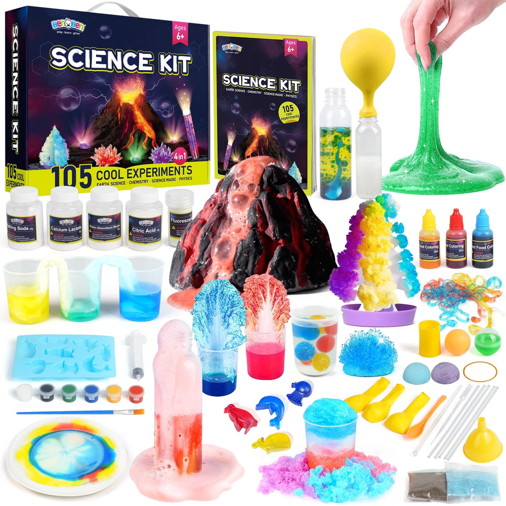 BenBen Science Kit for Kids Ages 8-12, 105 Lab Experiment, STEM Toy Ed