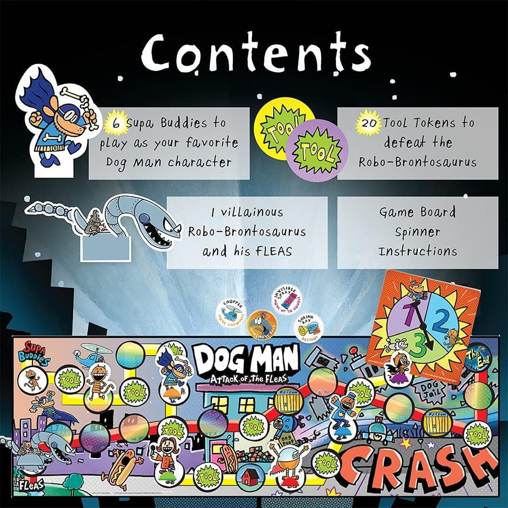 University Games | Dog Man Attack of The FLEAS Cooperative Board Game