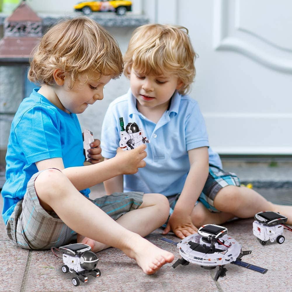 Rirool 6-in-1 Solar Robot Kit for Kids Ages 8-12, STEM Space Station,