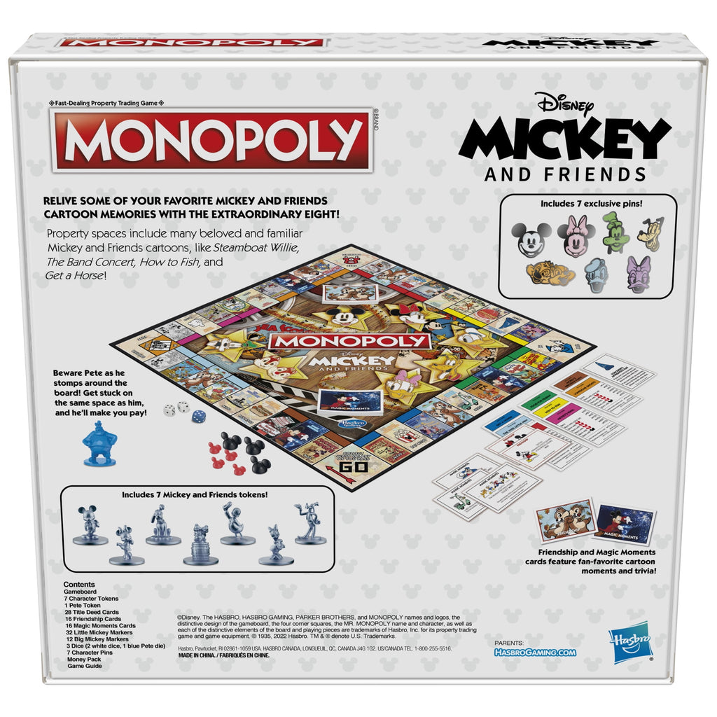 Monopoly Disney Mickey and Friends Edition Board Game for kids and Fam