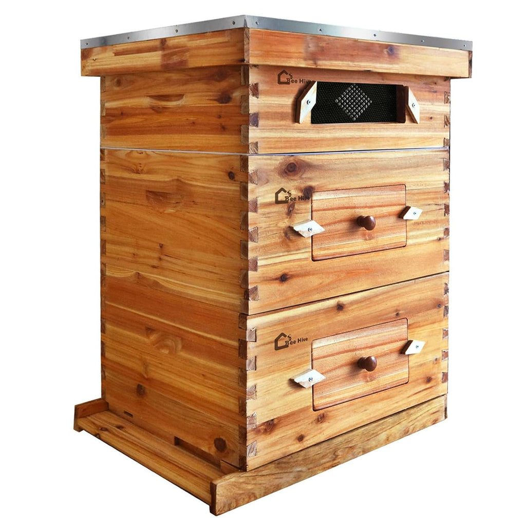 10-Frame Langstroth Beehive Starter Kit, Wax-Coated Complete Beehive K
