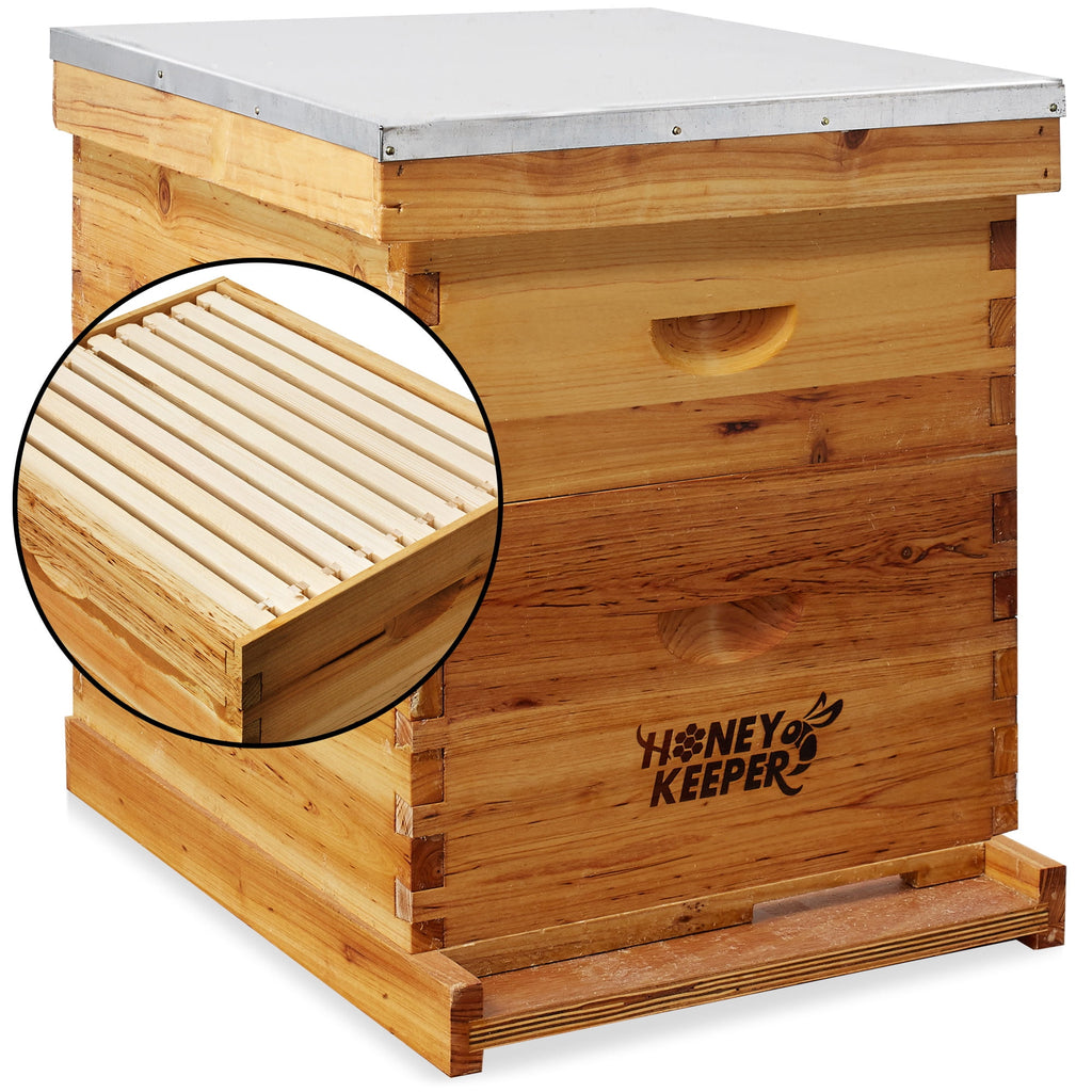 Honey Keeper Beehive 20 Frame Complete Box Kit (10 Deep and 10 Medium)