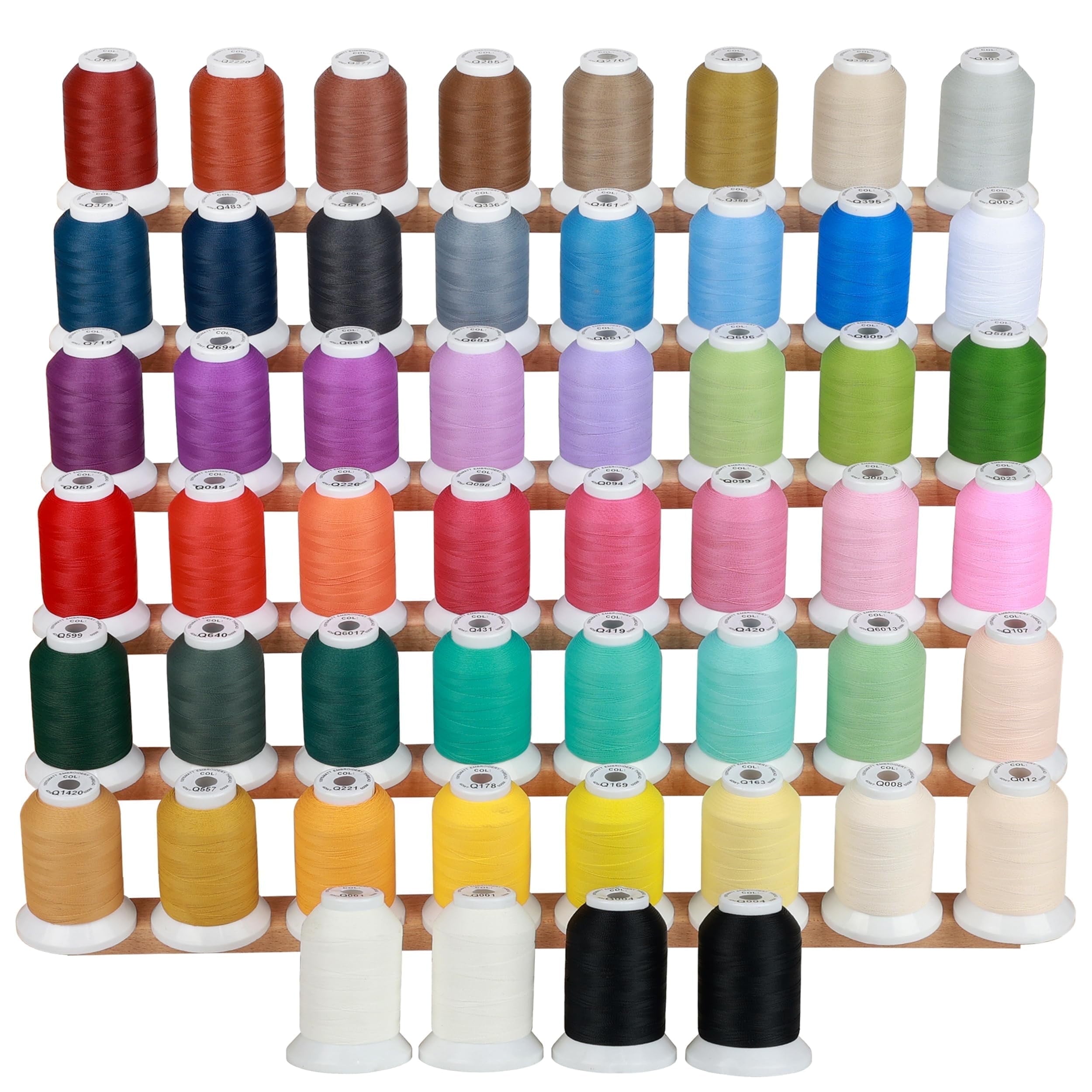 100% Frosted Matt Embroidery Machine Thread 52 Spools 40WT Each Spool