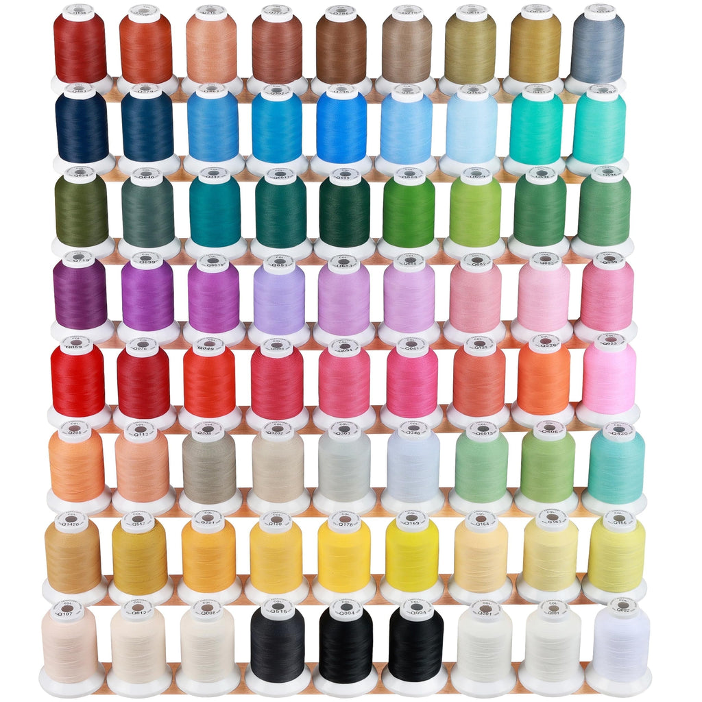 100% Frosted Matt Embroidery Machine Thread 52 Spools 40WT Each Spool
