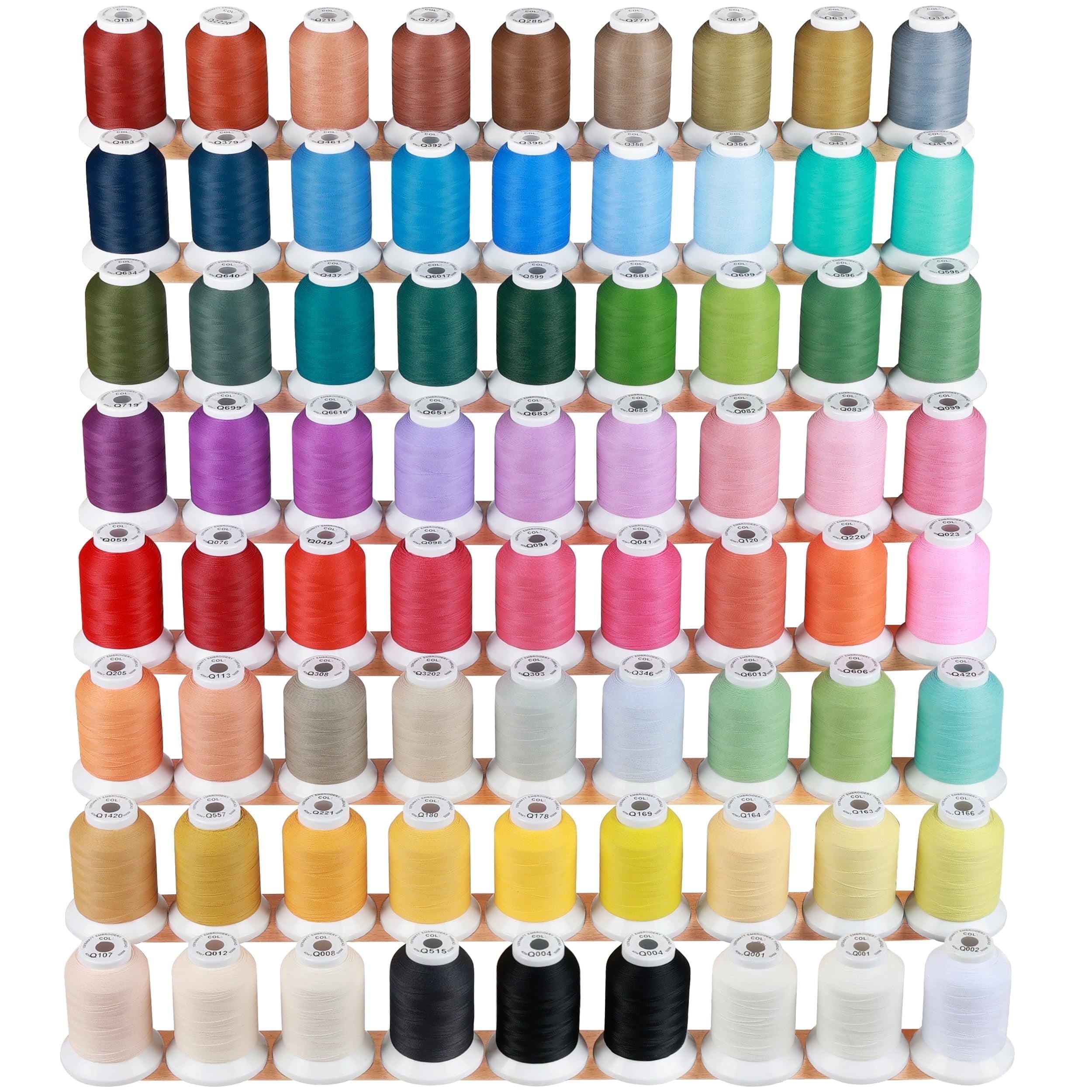 100% Frosted Matt Embroidery Machine Thread 52 Spools 40WT Each Spool
