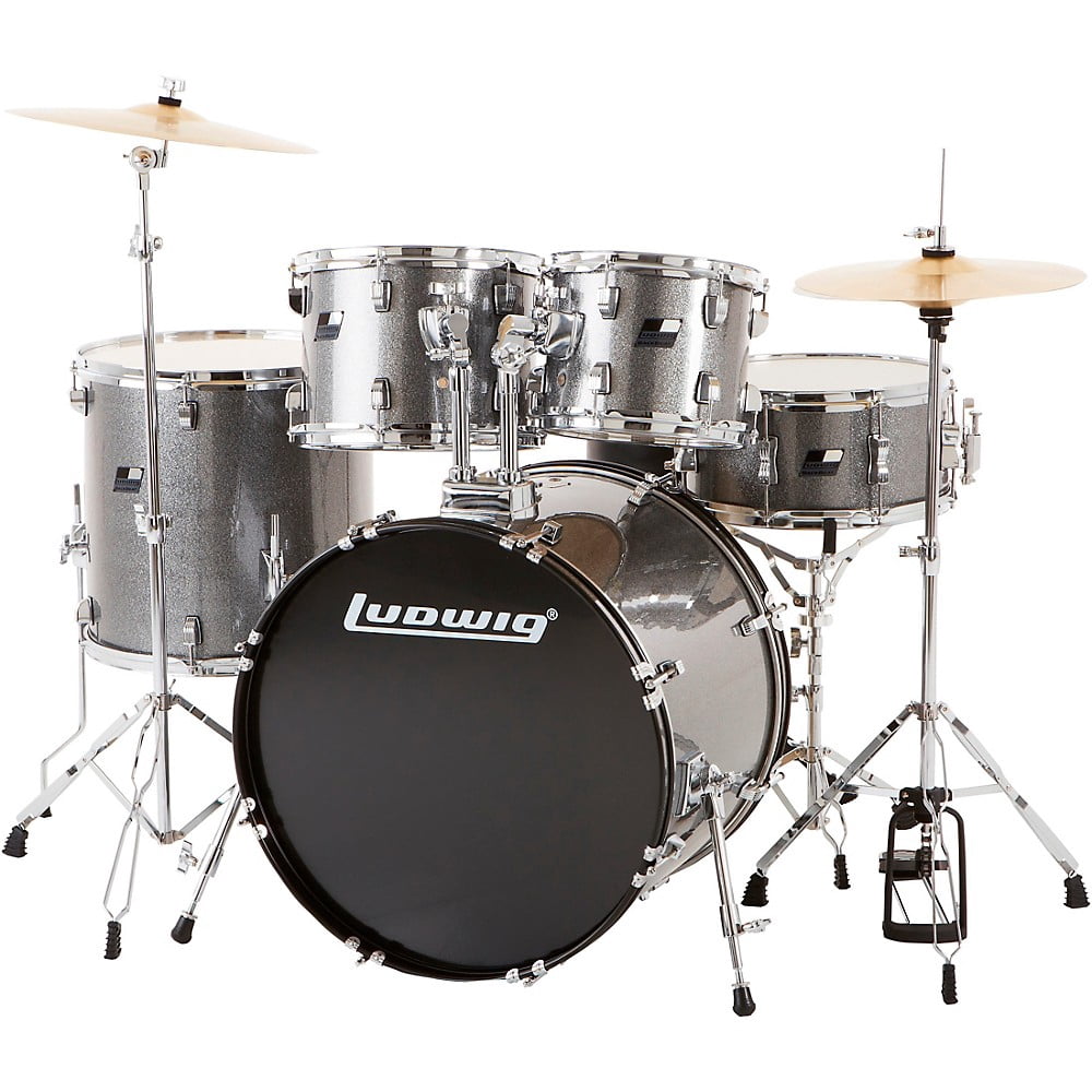 Ludwig Backbeat Complete 5-Piece Drum Set with Hardware and Cymbals, M
