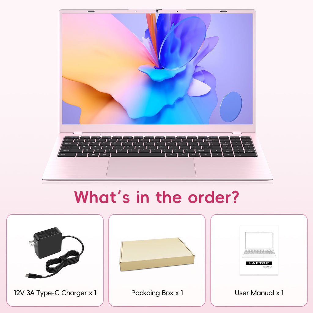 HYYUO 15.6" Laptop Computer, 8GB RAM 256GB SSD, Intel 6500Y with 2 Cor