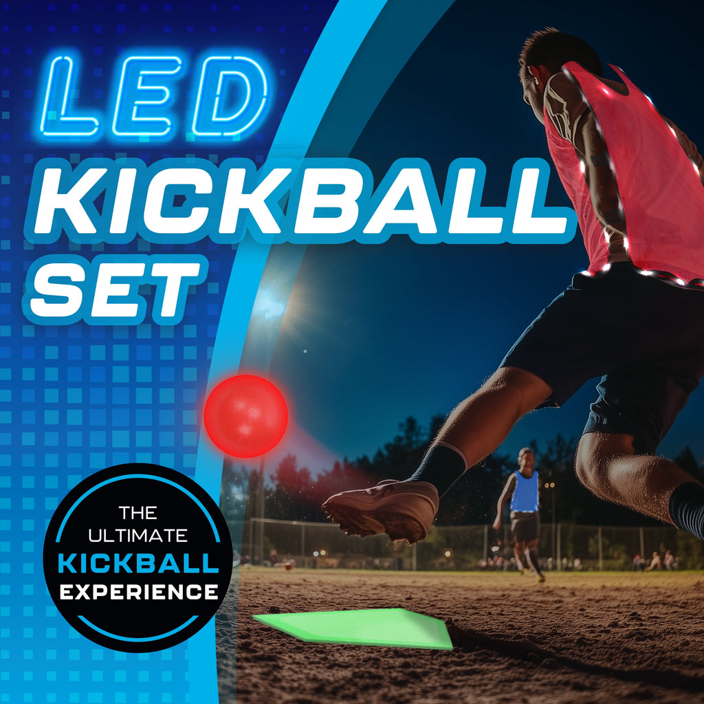 LED Kickball Set, Light-Up Outdoor Sports Game, for All Ages, by MinnA