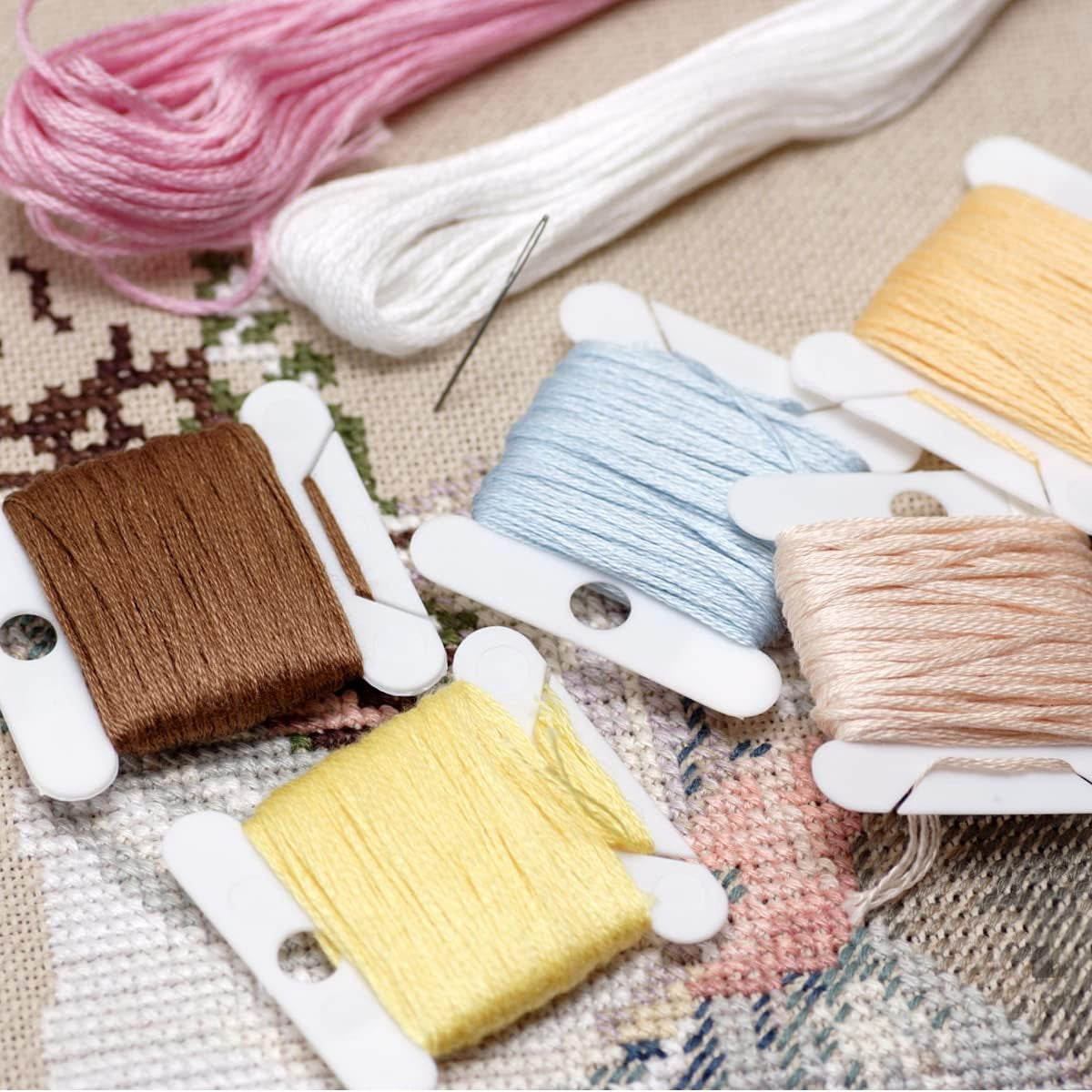 Rongsi Embroidery Floss Organizer Set, Cross Stitch Thread Storage Box