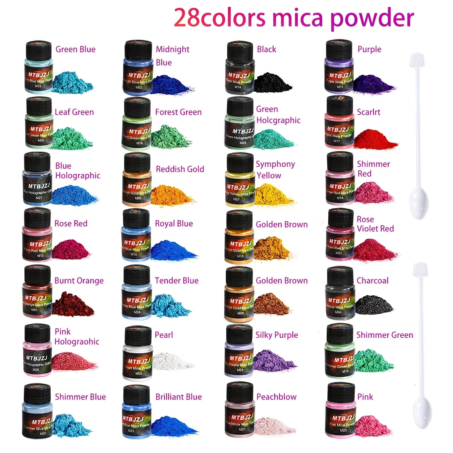 28-Color Mica Powder Set