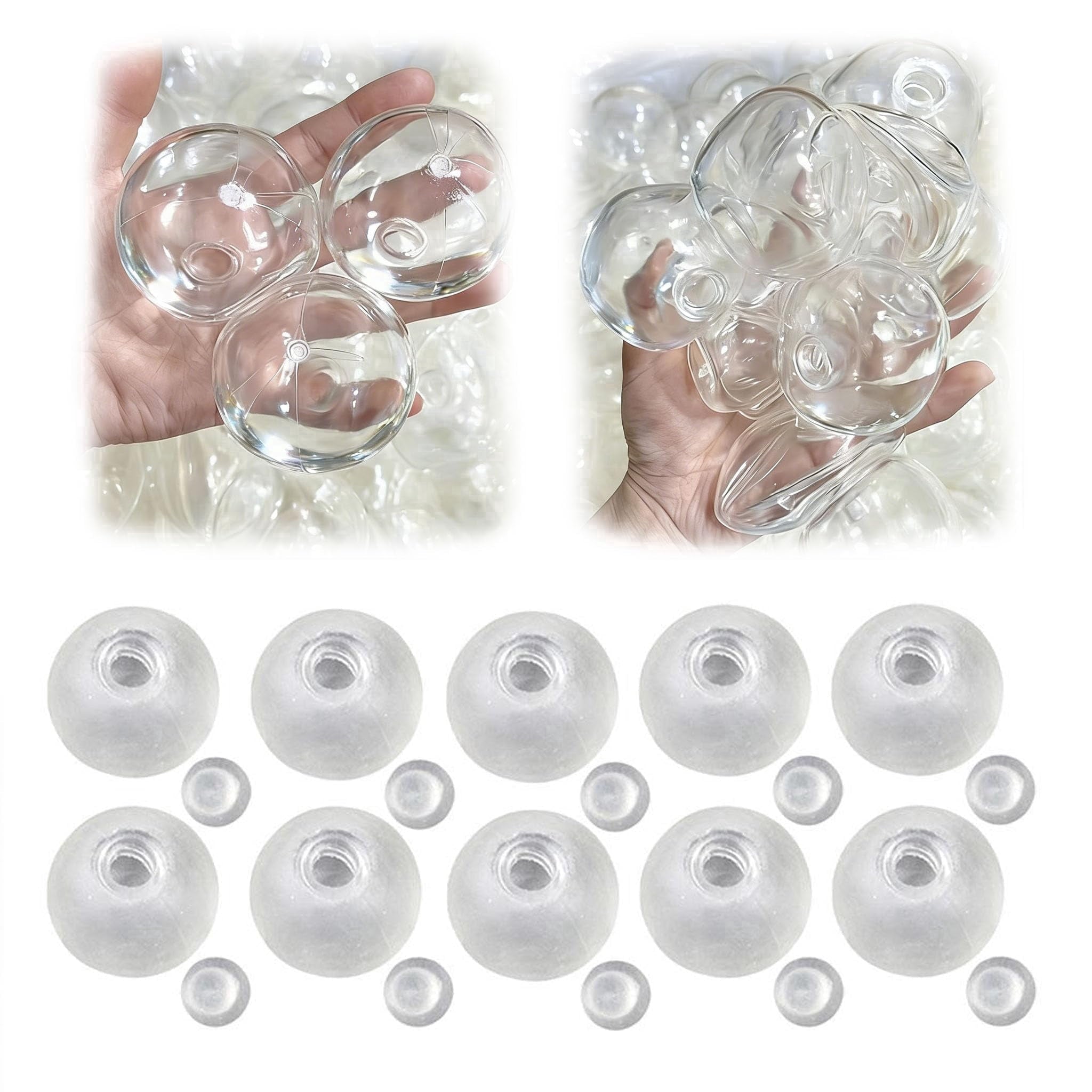 12 Pcs DIY Stress Ball Making Kit – Empty Squishy Skins – Crunchy