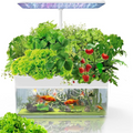 12 Pods Hydroponics Growing System with Aquaponic Fish Tank LED Grow L