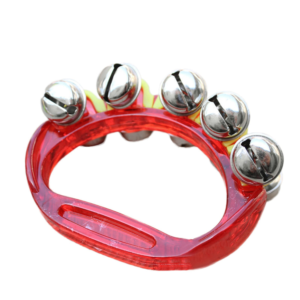 SDJMa Multicolor Handle Wooden Bells 5 Jingle Bells Baby Kids Children