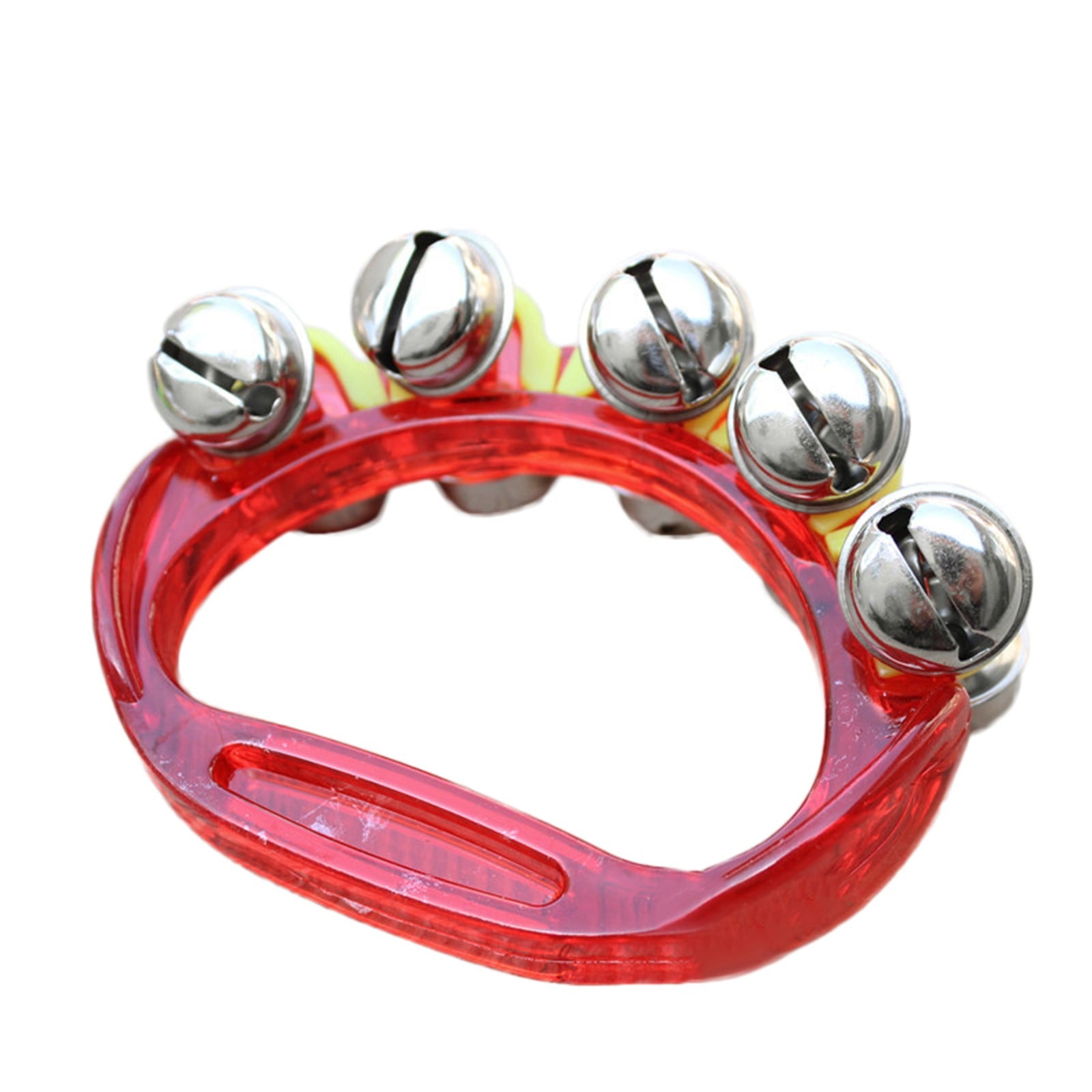 SDJMa Multicolor Handle Wooden Bells 5 Jingle Bells Baby Kids Children