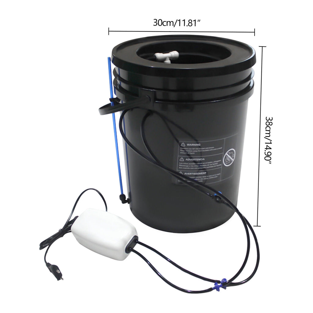 ToppiJoy 5-Gallon Hydroponics Grow System with Top Drip Kit, Plastic H