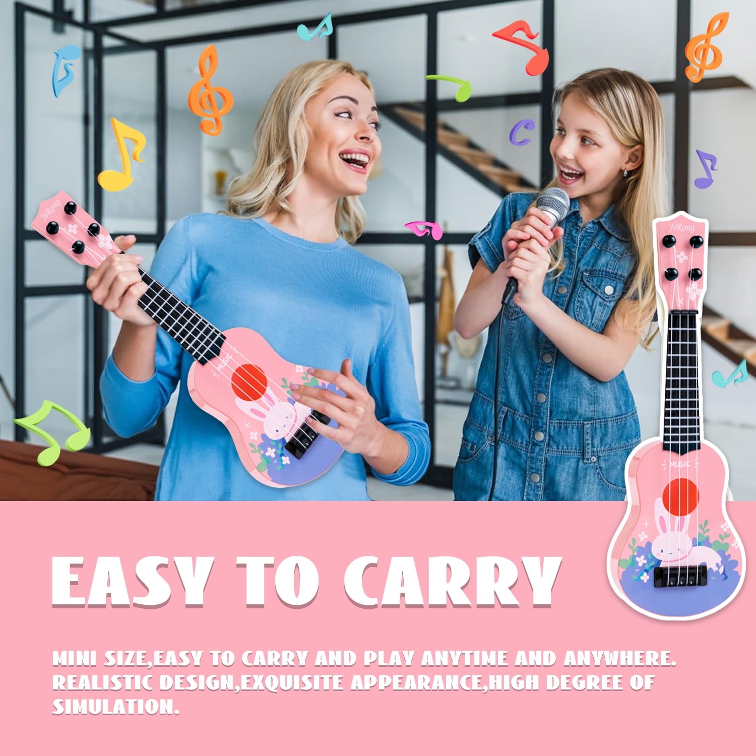 Kids Guitar Toy, Musical Instruments for Kids, Toddler Guitar for Girl