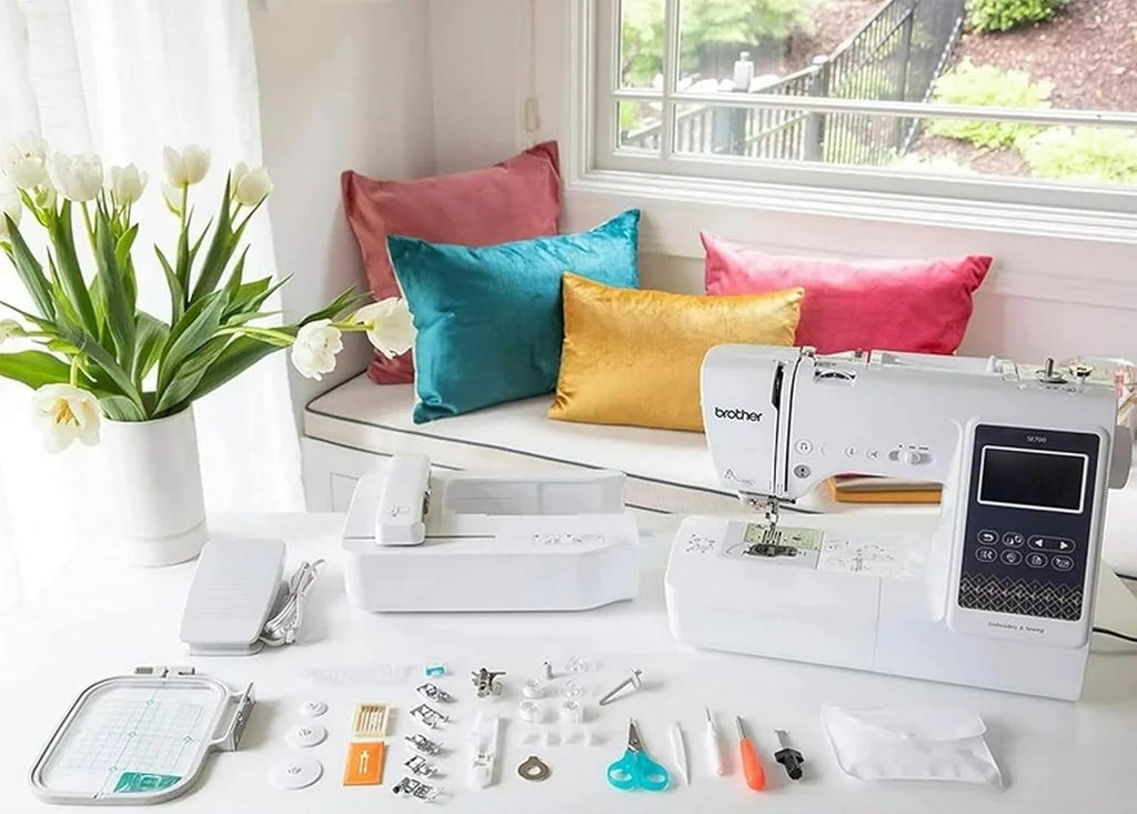 Brother SE700 Sewing and Embroidery Machine, Wireless, 135 Built-in De