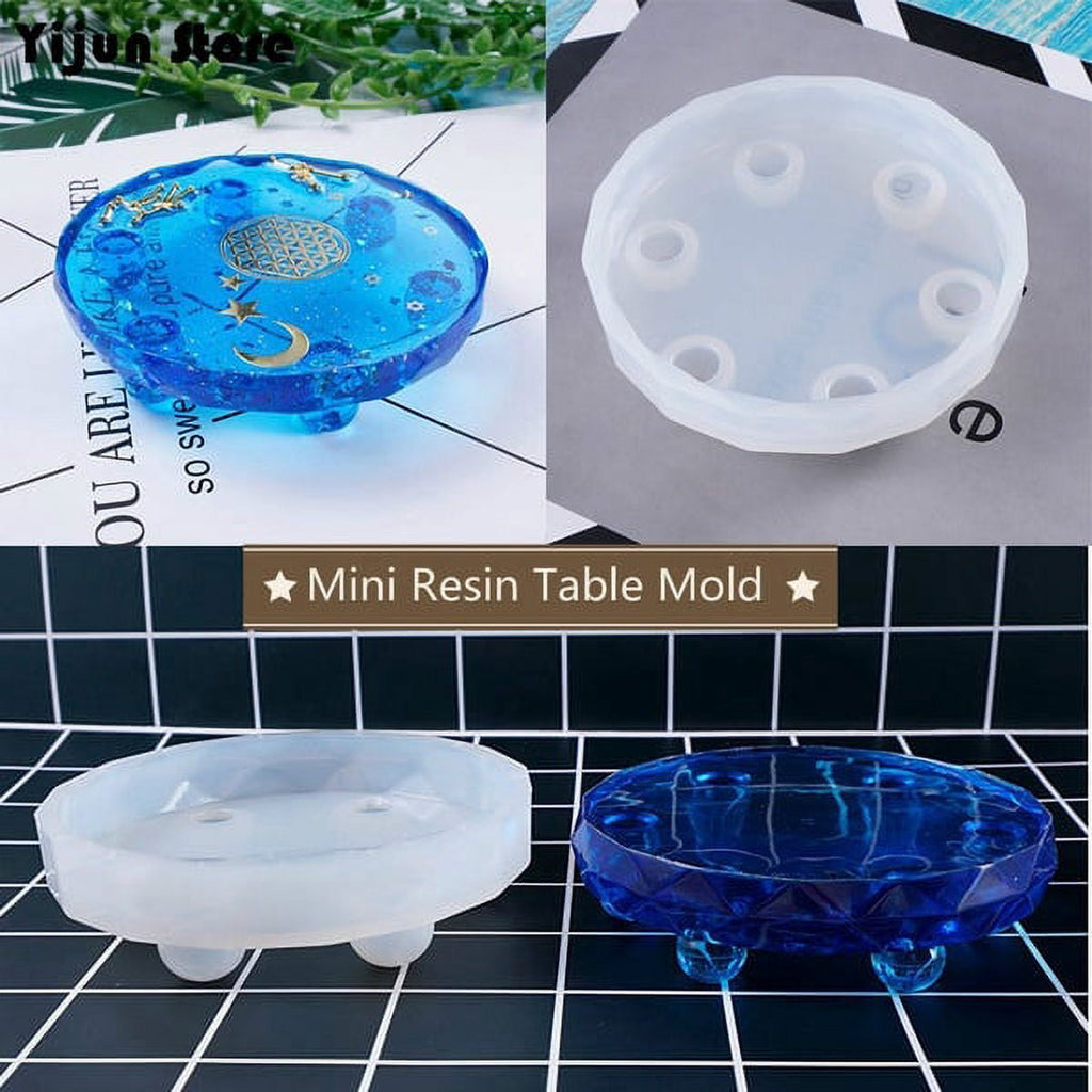 New Mini Resin Table Mold Silicone Mold Epoxy Mold Exhibition Table Mo