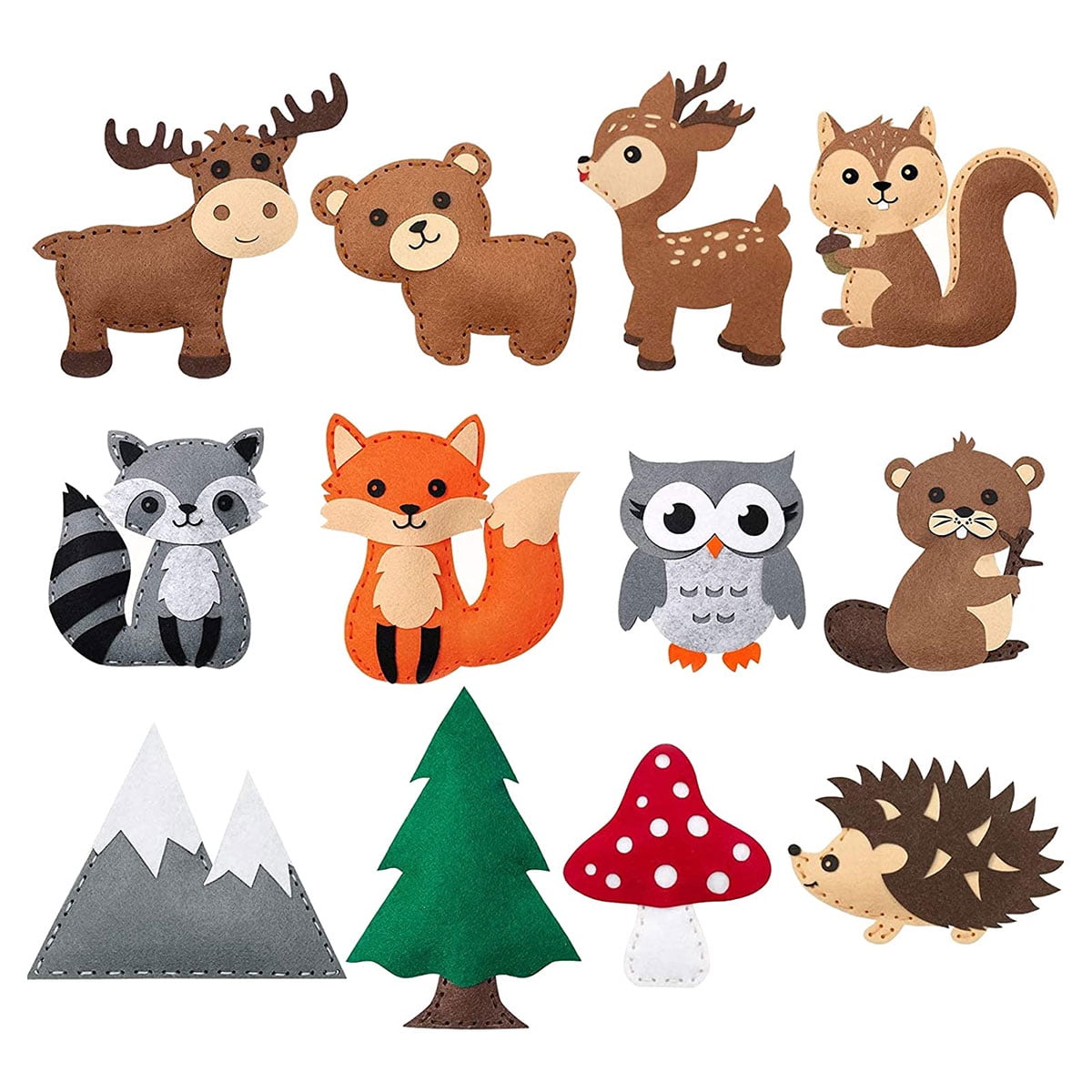 Jetcloudlive Kids Sewing Kit Woodland Animals Craft Kit - Make Your Ow