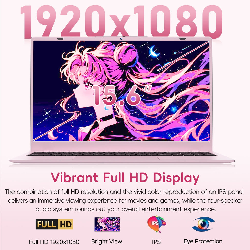 HYYUO 15.6" Laptop Computer, 8GB RAM 256GB SSD, Intel 6500Y with 2 Cor