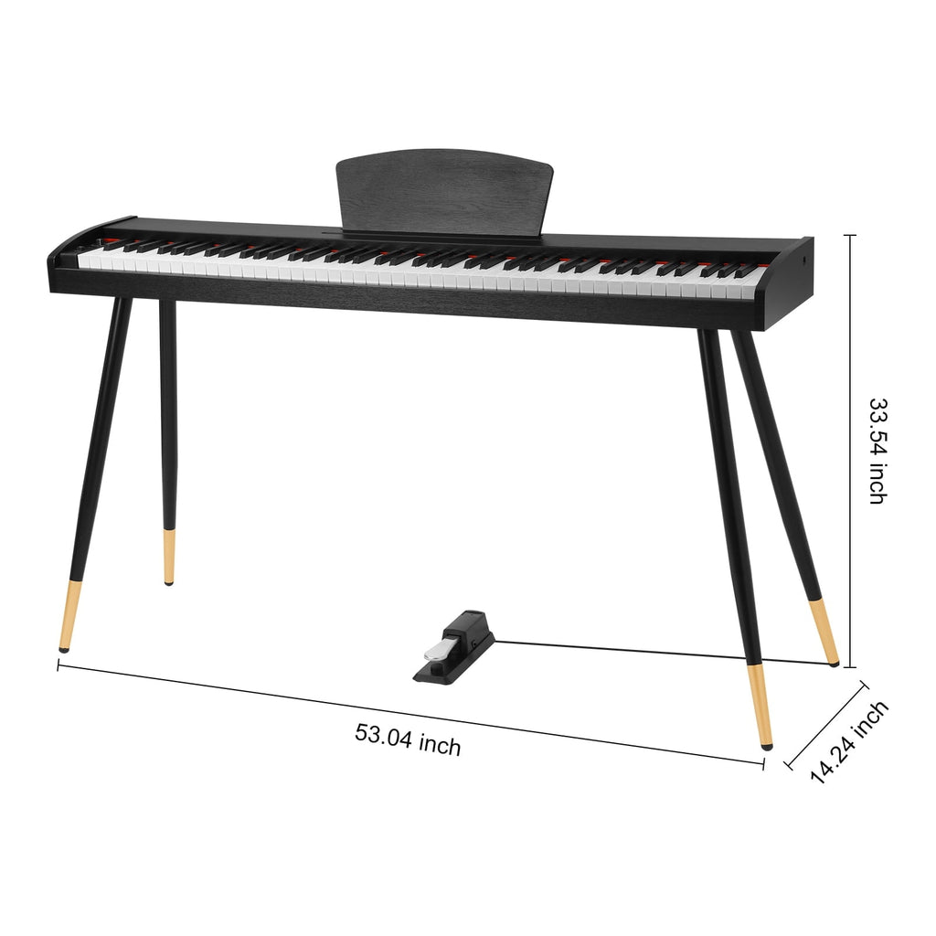 Fenbeli 88 Key Digital Piano Keyboard Full-Size Semi-Weighted Electric