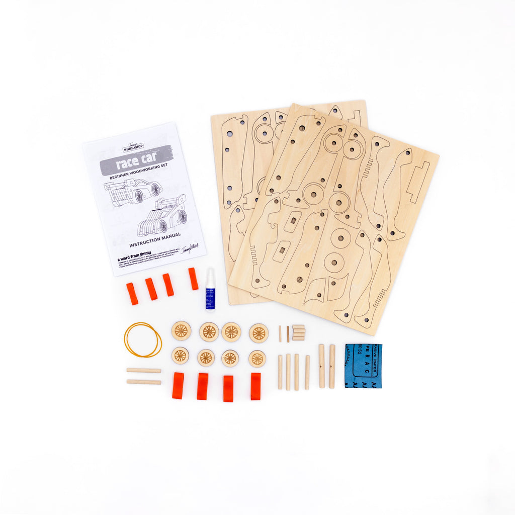 Jimmy's Workshop Racecar Beginner Woodworking Set
