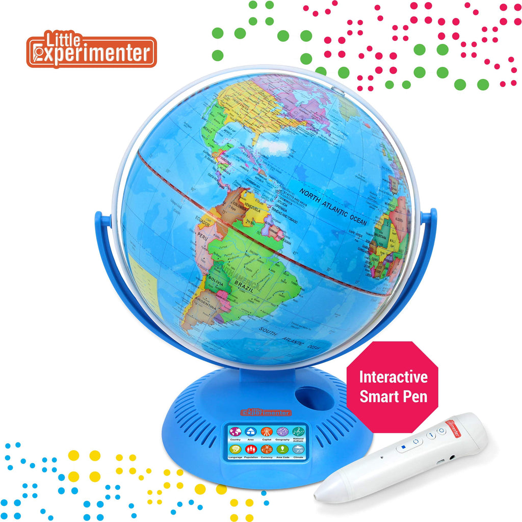 Little Experimenter 9-Inch Multicolor Geographic Globe with Interactiv